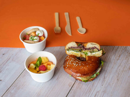 Lunchbox bagel végétarien avec entrée