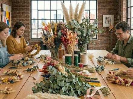 Atelier couronne de fleurs séchées : Le végétal bohème, photo 1 sur 5